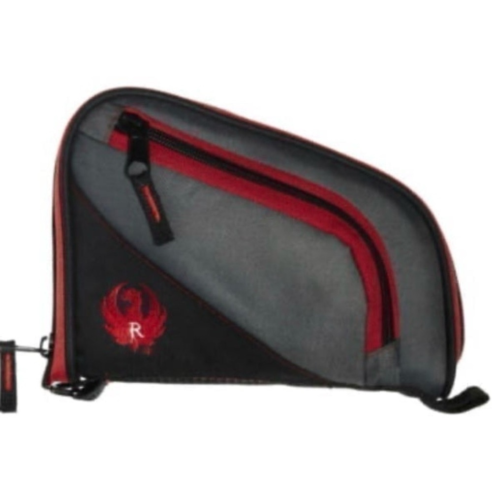 RUGER TUSCON HANDGUN PISTOL CASE BLACK GREY RED 10”